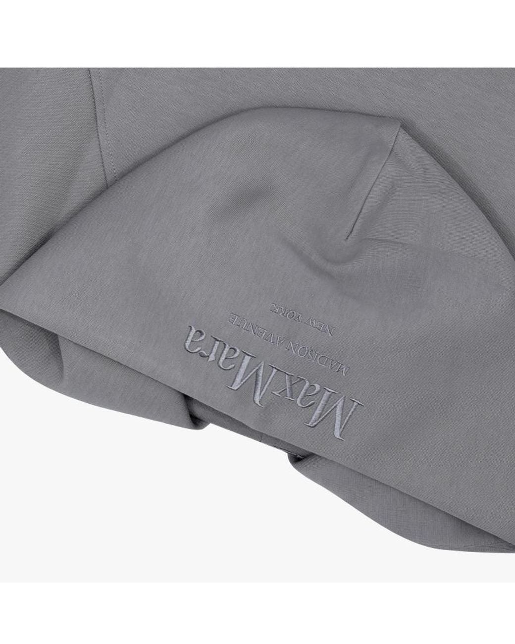 Max Mara Gray Technical Cotton Jersey Sweatshirt
