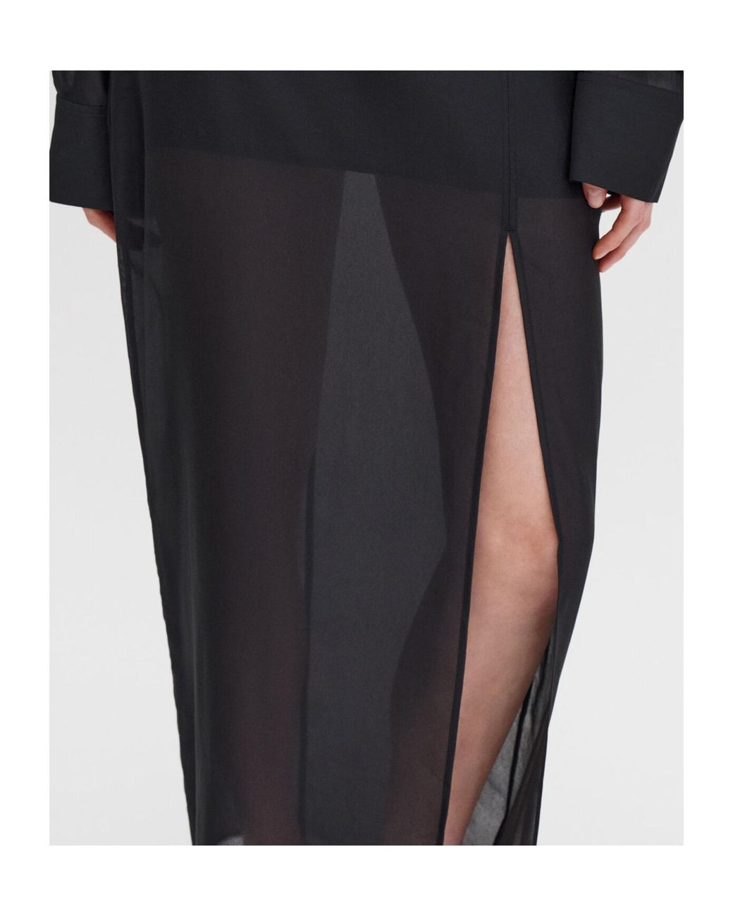 Filippa K Black Midi Slip Skirt