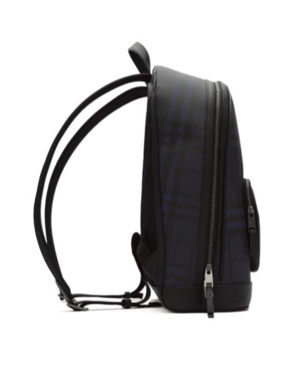 Burberry Black Checked Logo Backpack for men