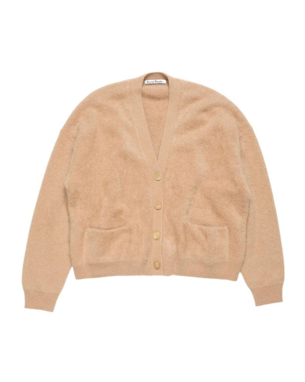 Acne Natural Cardigan En Cachemire
