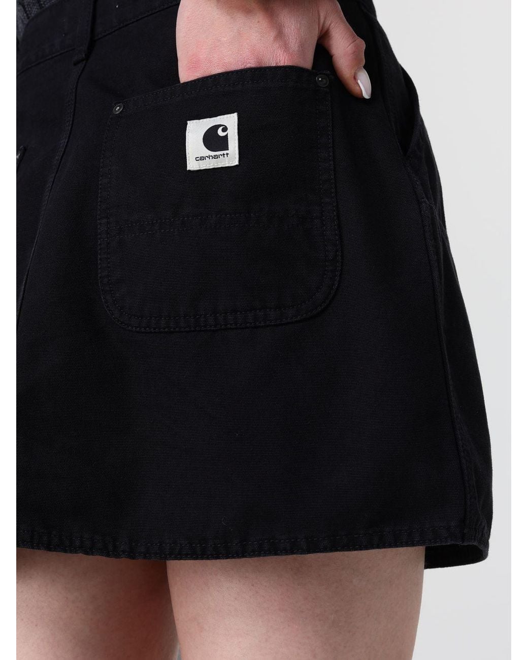 Carhartt Black Logo-Patch Mini Skirt