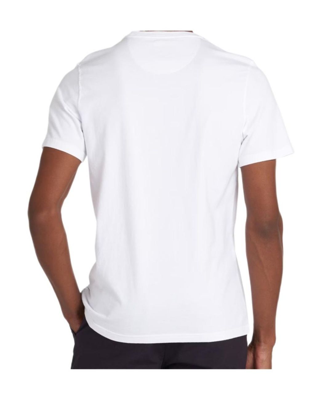 Barbour White Short-Sleeved T-Shirt for men