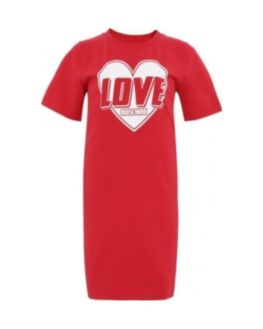 Moschino Red Logo Dress