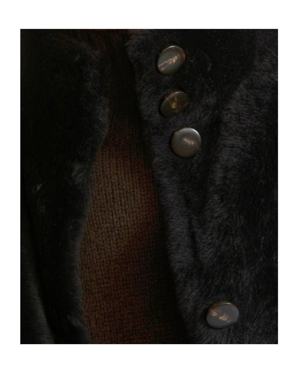 Yves Salomon Black Oversized Shearling Coat
