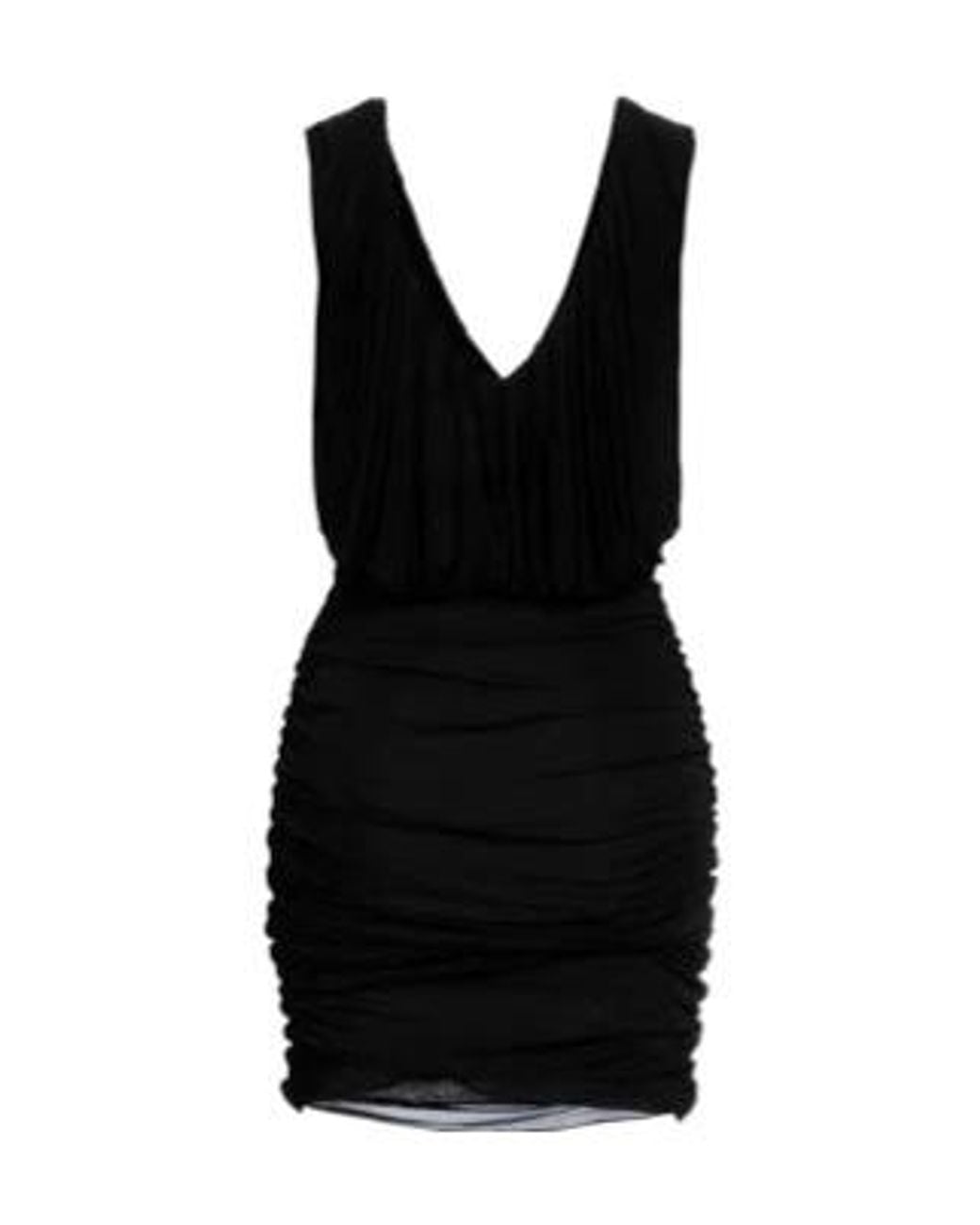 Saint Laurent Black Solid-Color Sleeveless Dress