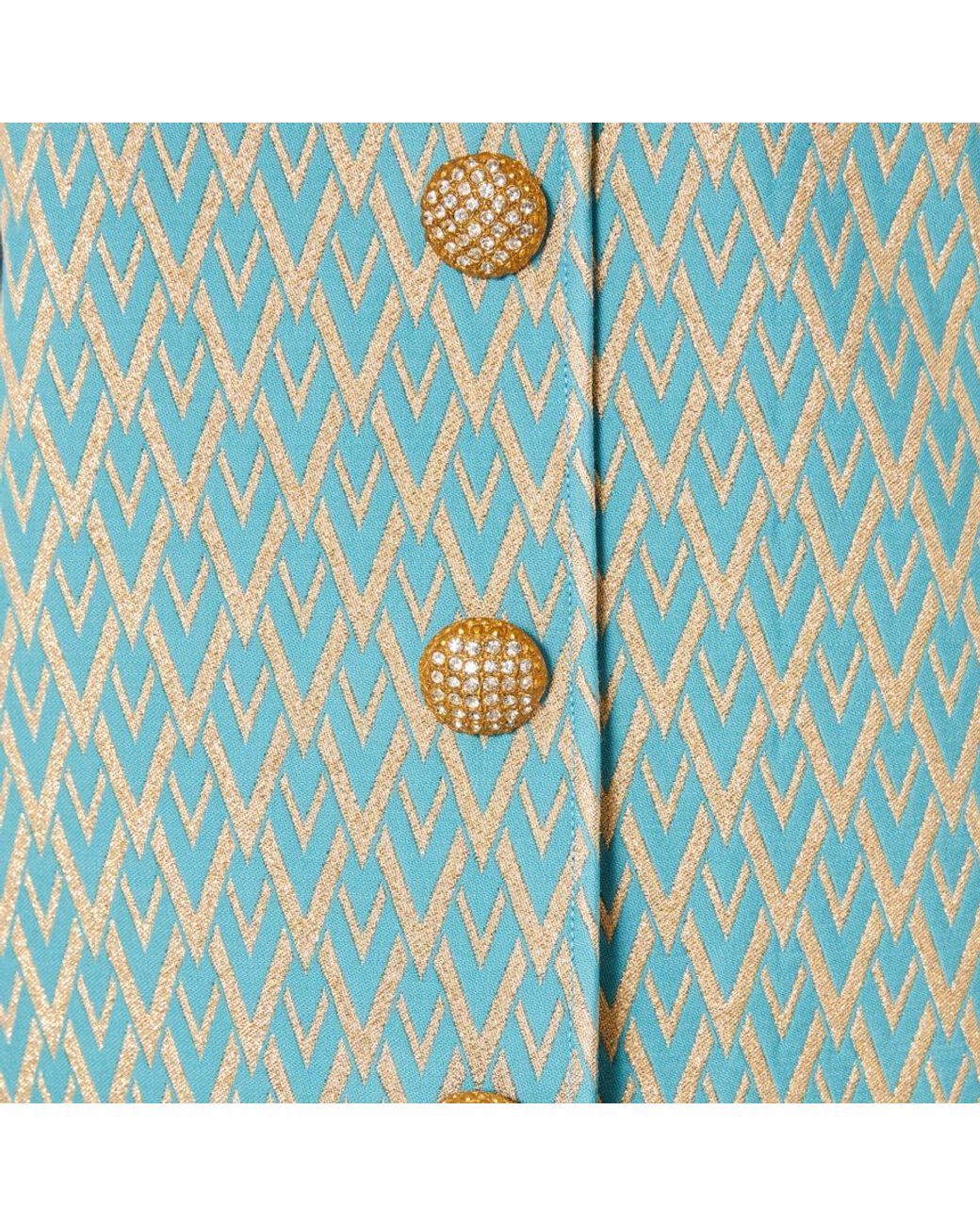 Valentino Blue Long-Sleeved Casual Jacket