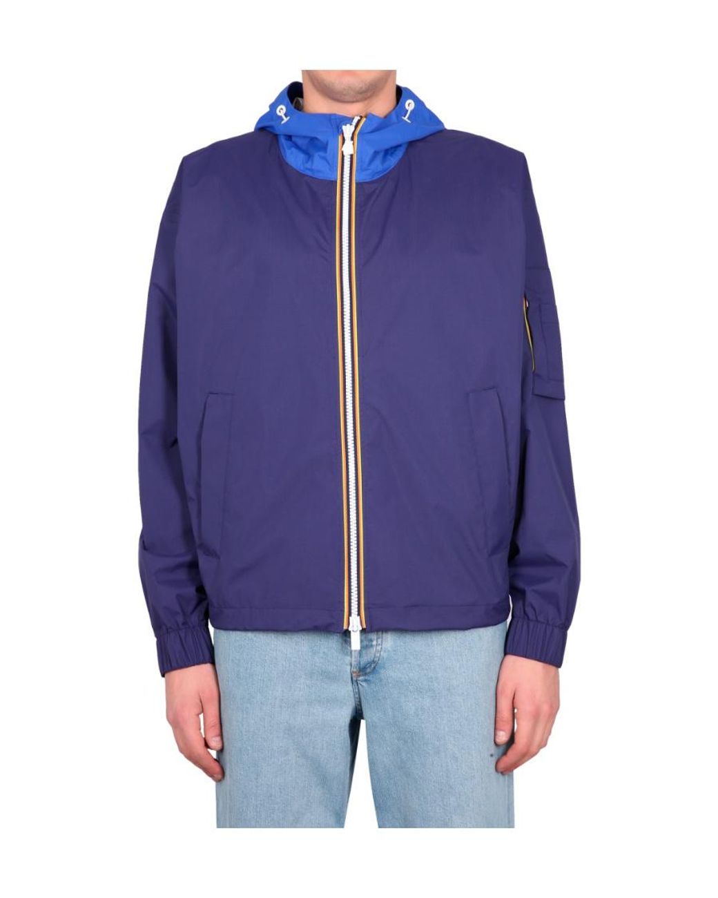 K-Way Blue Rd Zip-Up Hooded Jacket for men