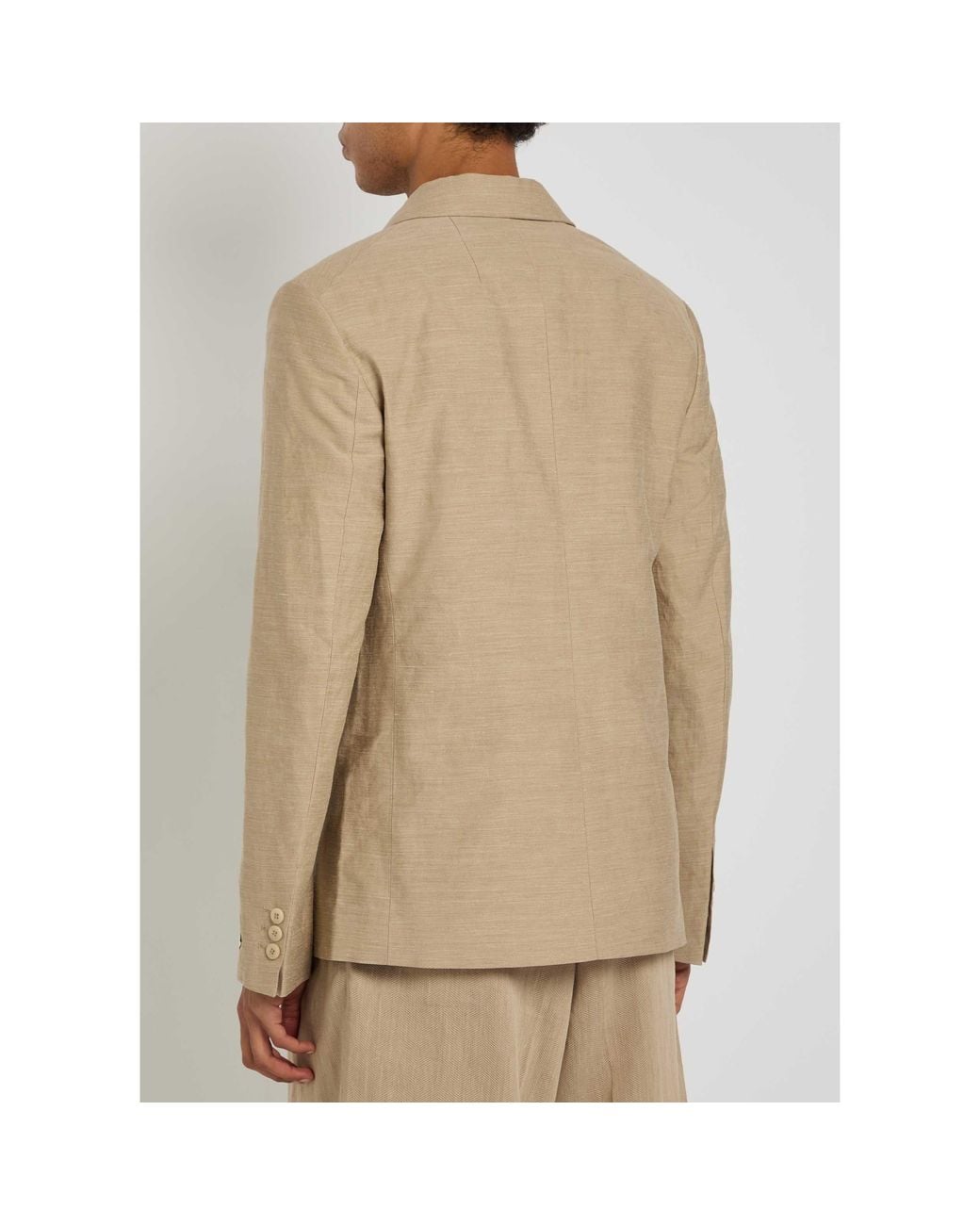 Jacquemus Natural Single-Button Diagonal-Placket Suit Jacket for men