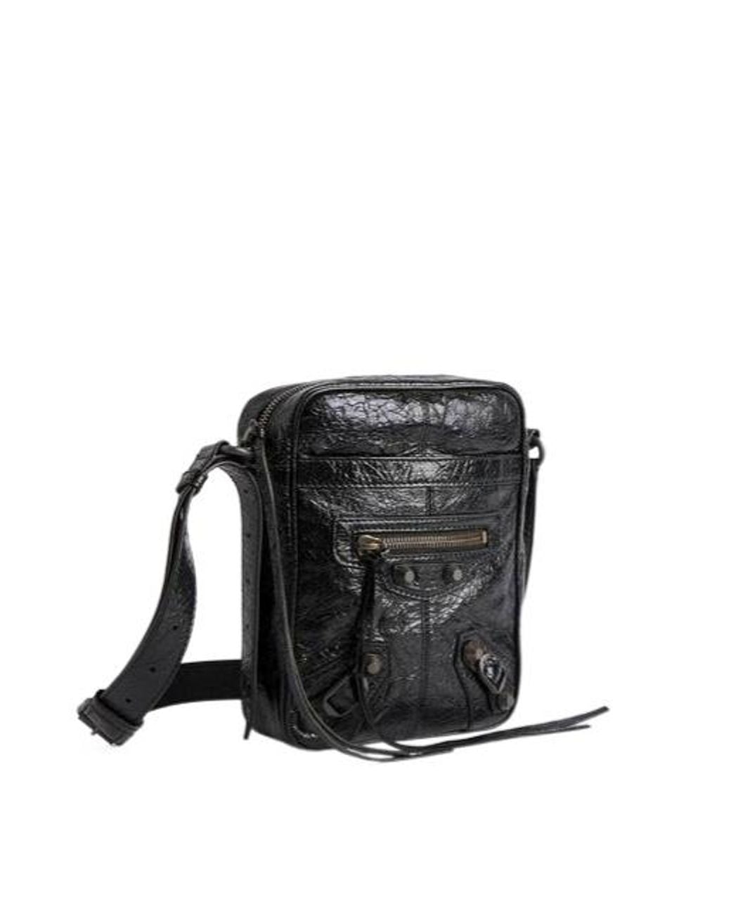 Balenciaga Black Le City Vertical Crossbody Bag for men