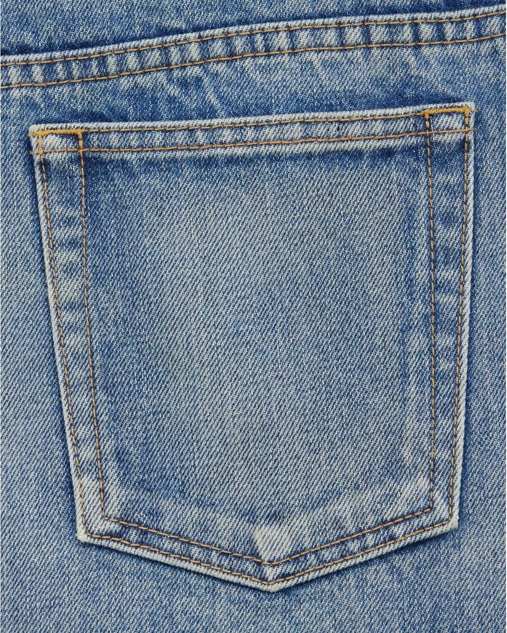 Saint Laurent Blue Benjamin Straight Leg Jeans