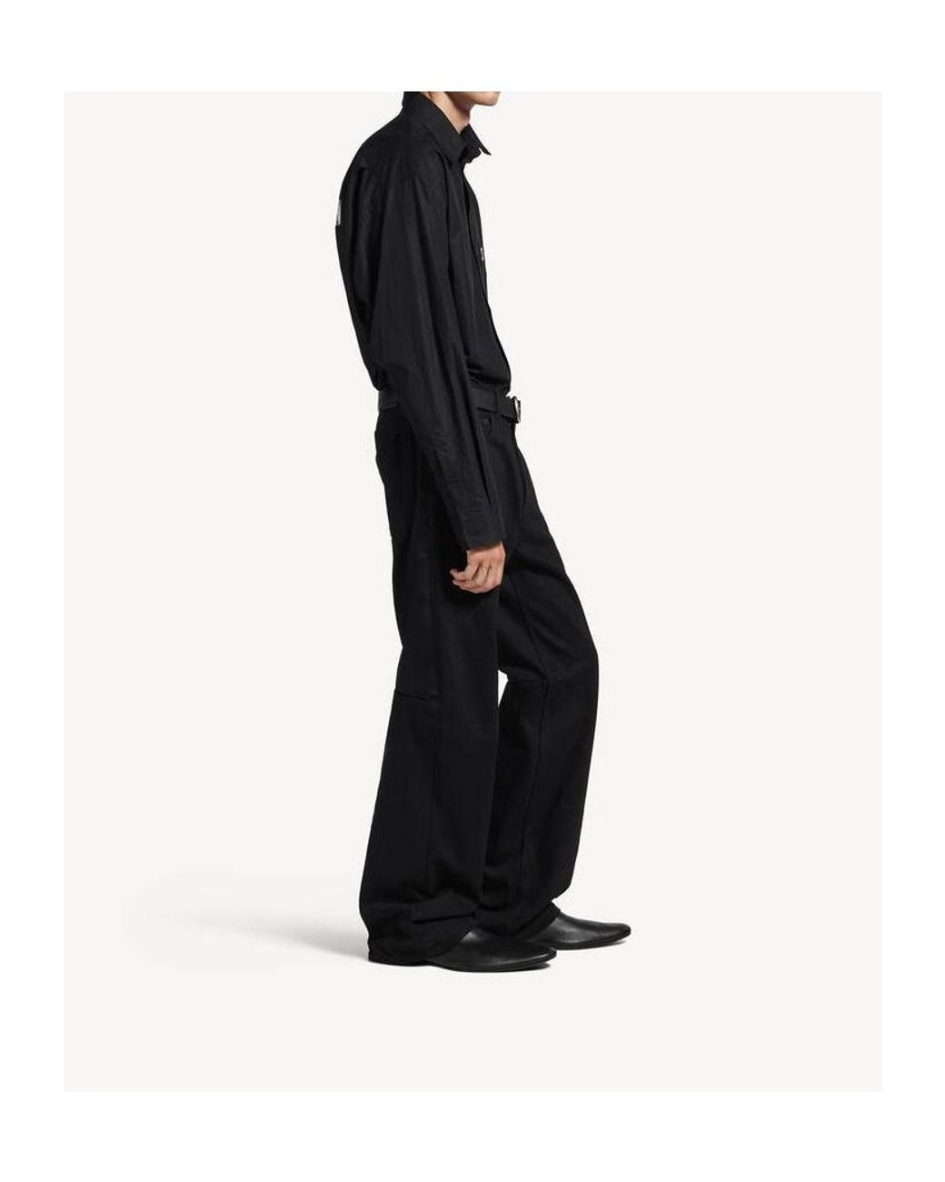 Balenciaga Black Curved Knee Pants for men