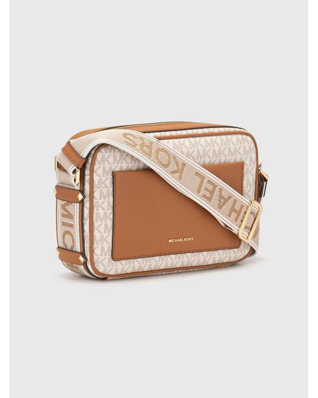 Michael Kors Brown Zipper Shoulder Bag