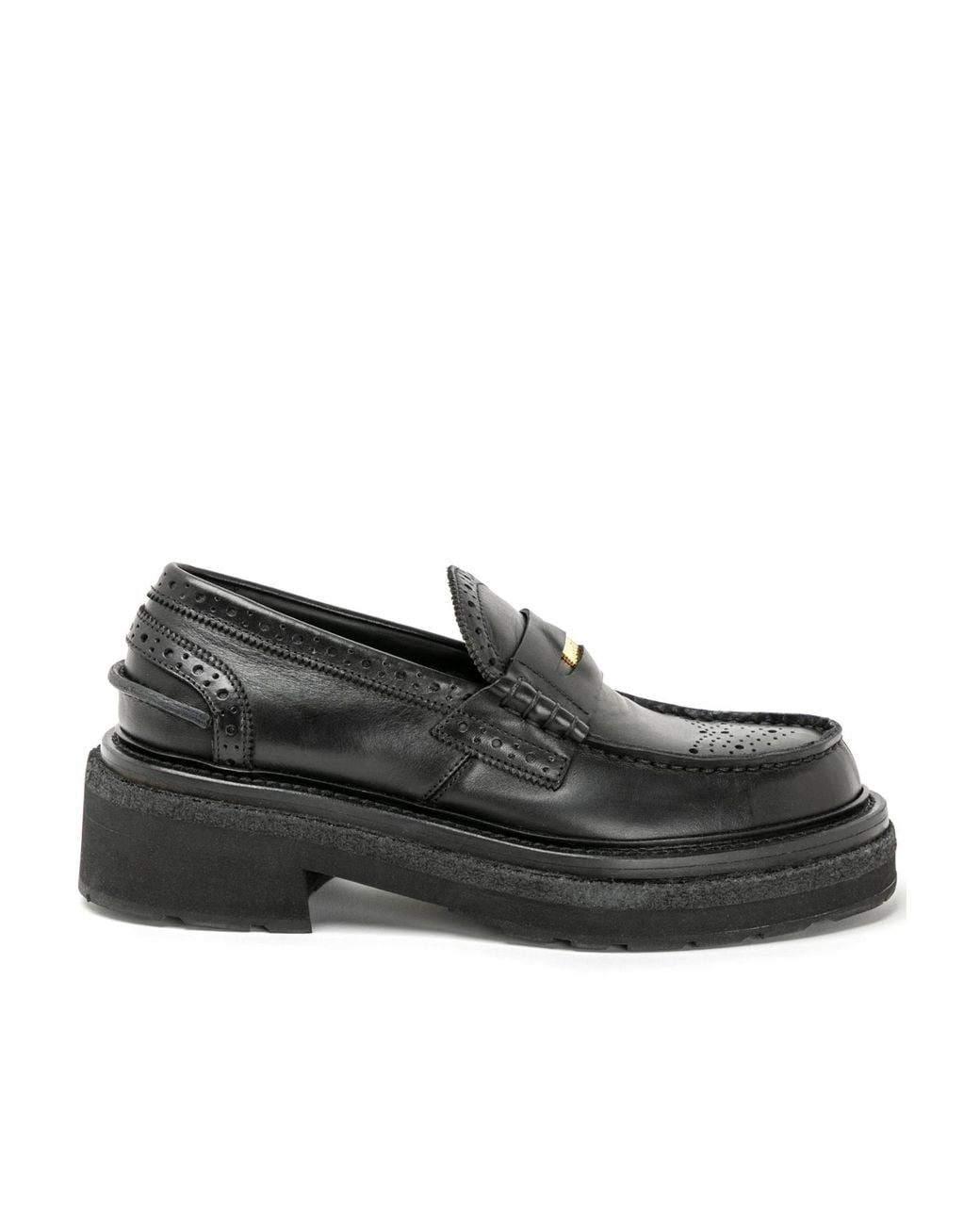 Sacai Black Wingtip Loafers