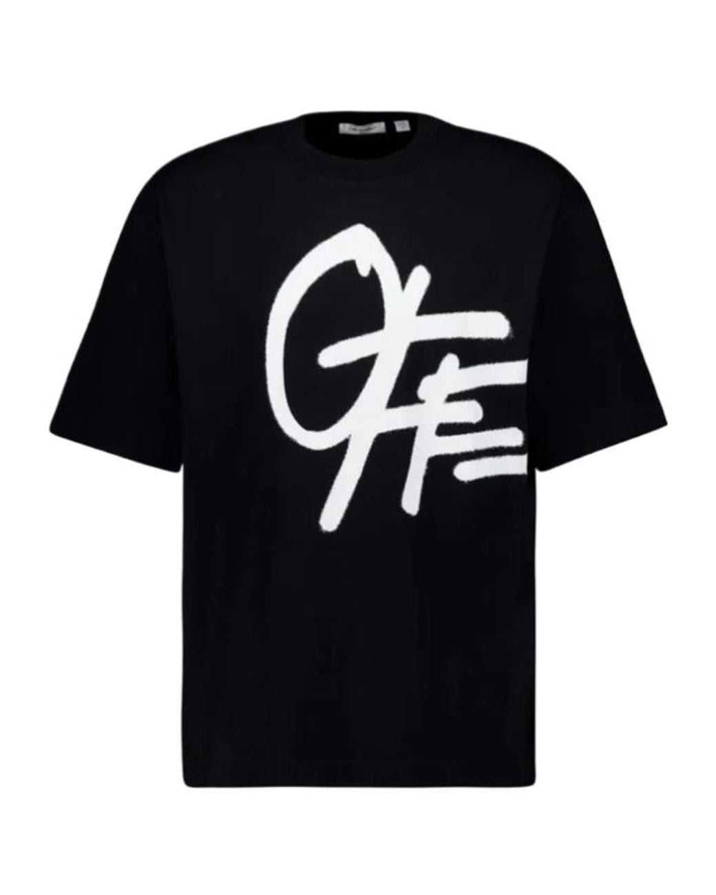 Off-White c/o Virgil Abloh Black Spray Logo Skate T-Shirt for men