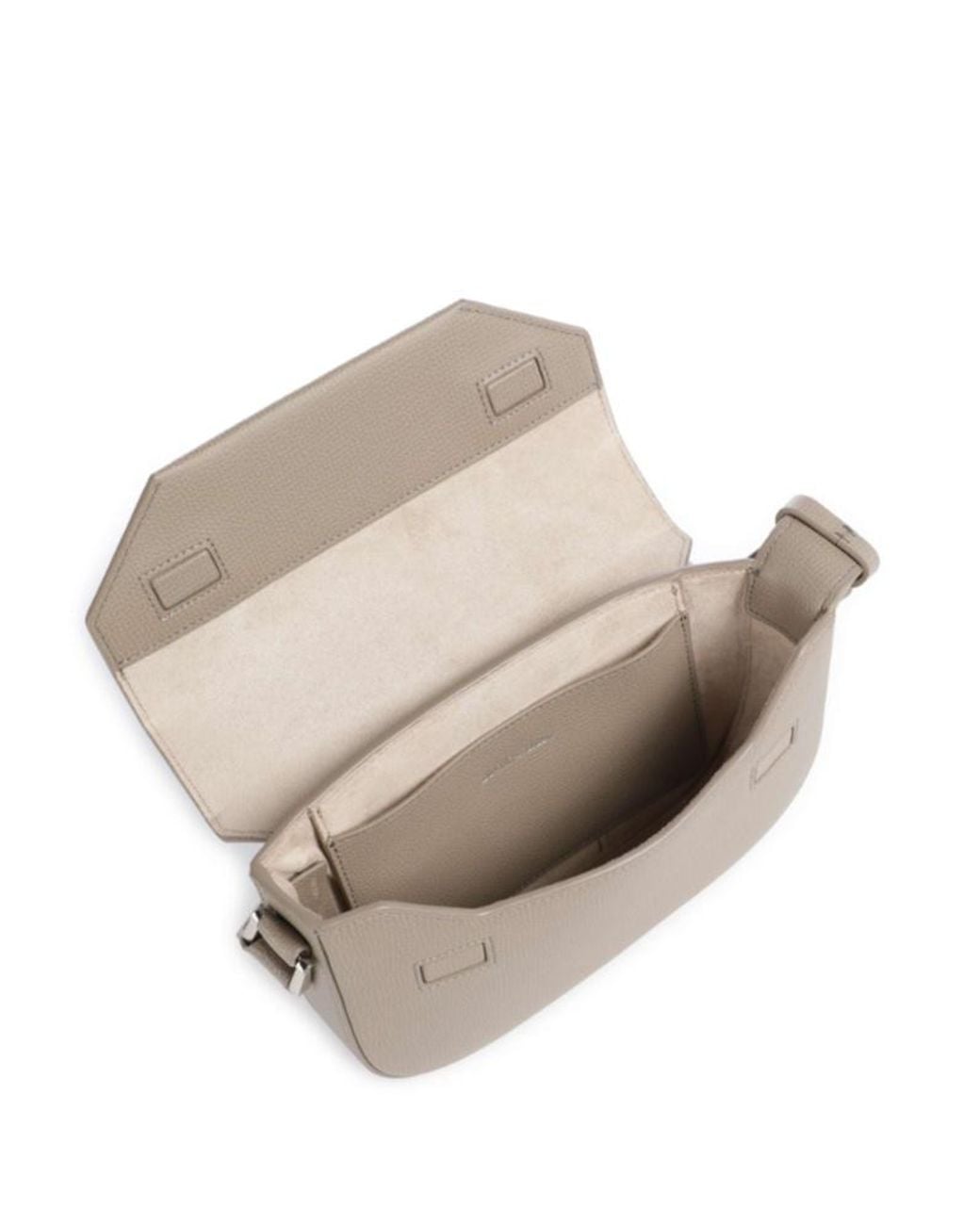 Emporio Armani White Mini Grainy-Leather Cross Body Bag