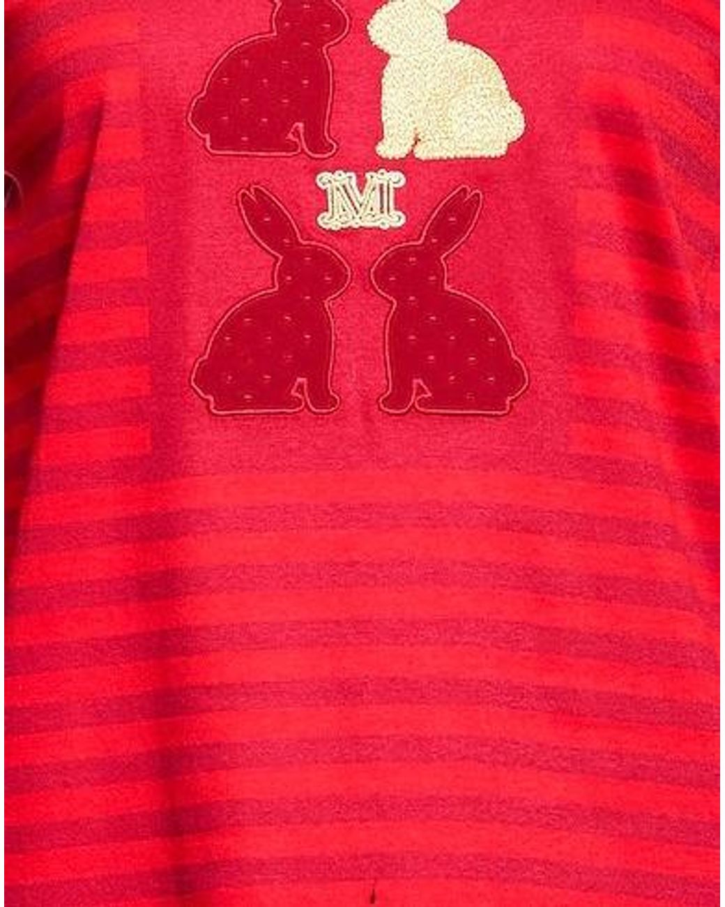 Max Mara Red Printed Long-Sleeve T-Shirt