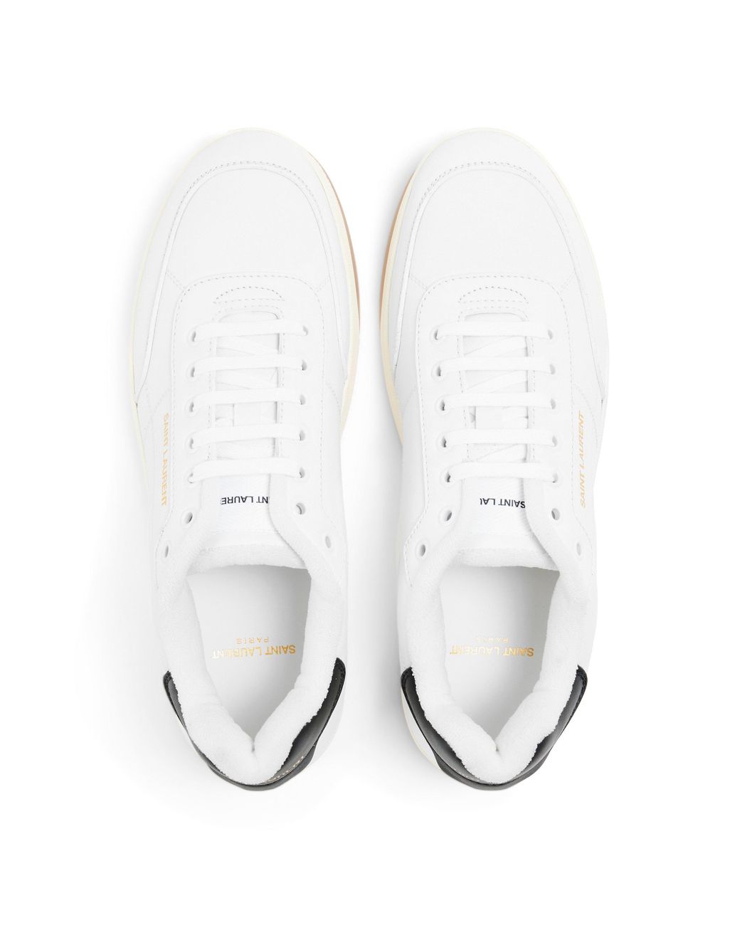 Saint Laurent White Low-Top Sports Shoes for men