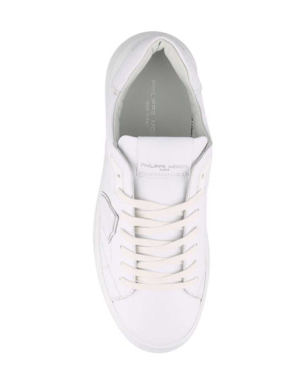 Philippe Model White Temple Low-Top Sneakers for men