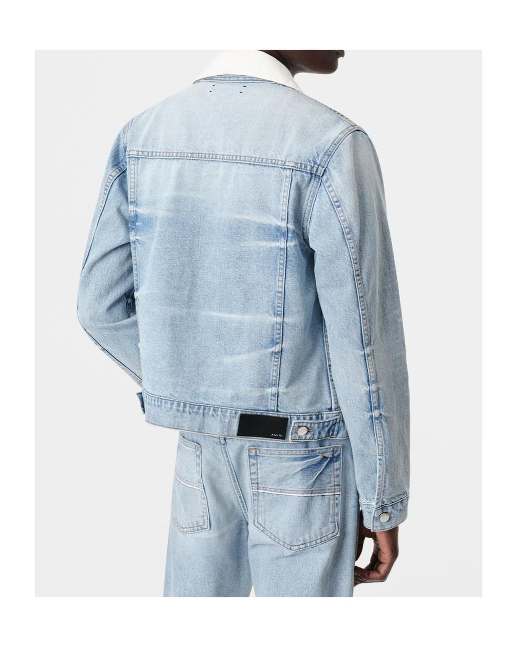 Amiri Blue Japanese Selvedge Trucker Jacket for men