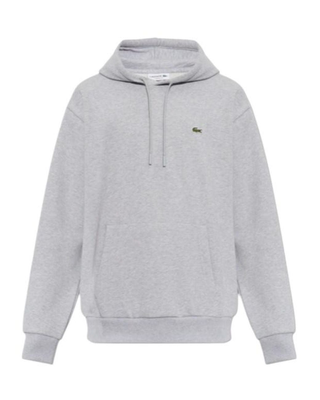 Lacoste Gray Logo Pullover Hoodie for men