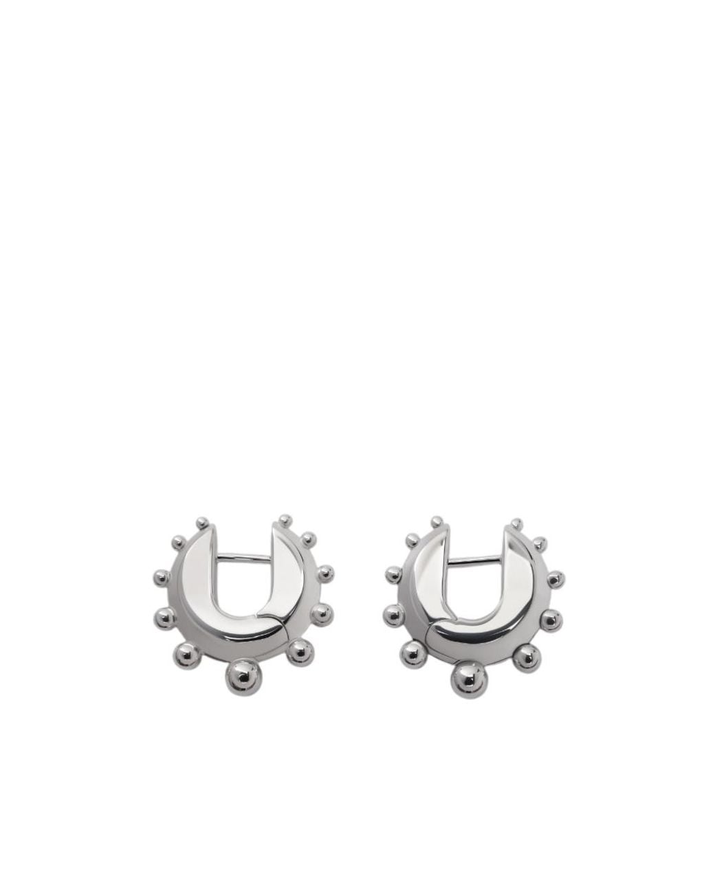 Phoebe Philo White Small Beaded Earrings