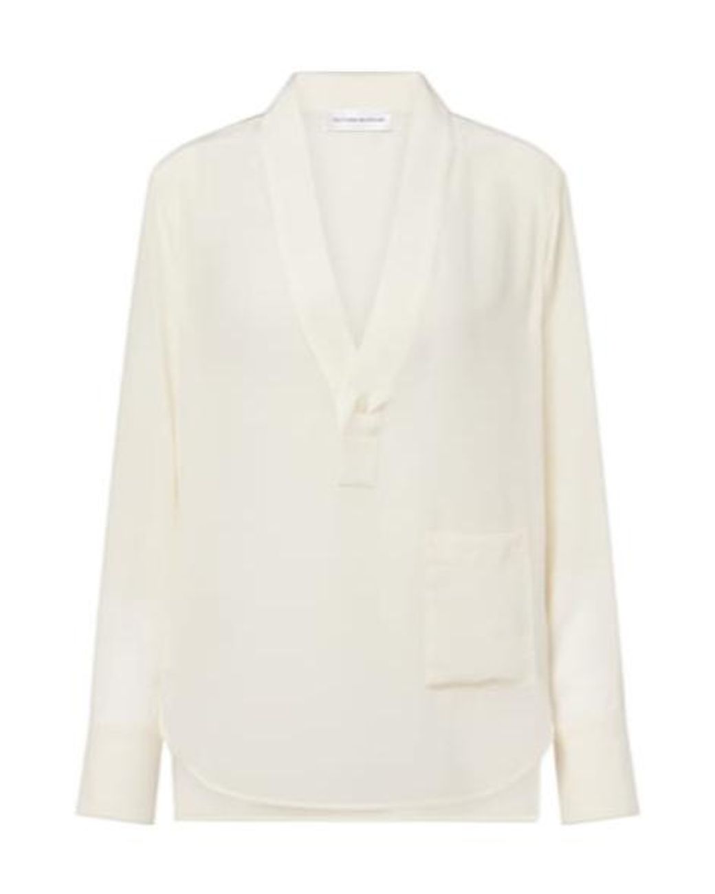 Victoria Beckham White Silk Blouse