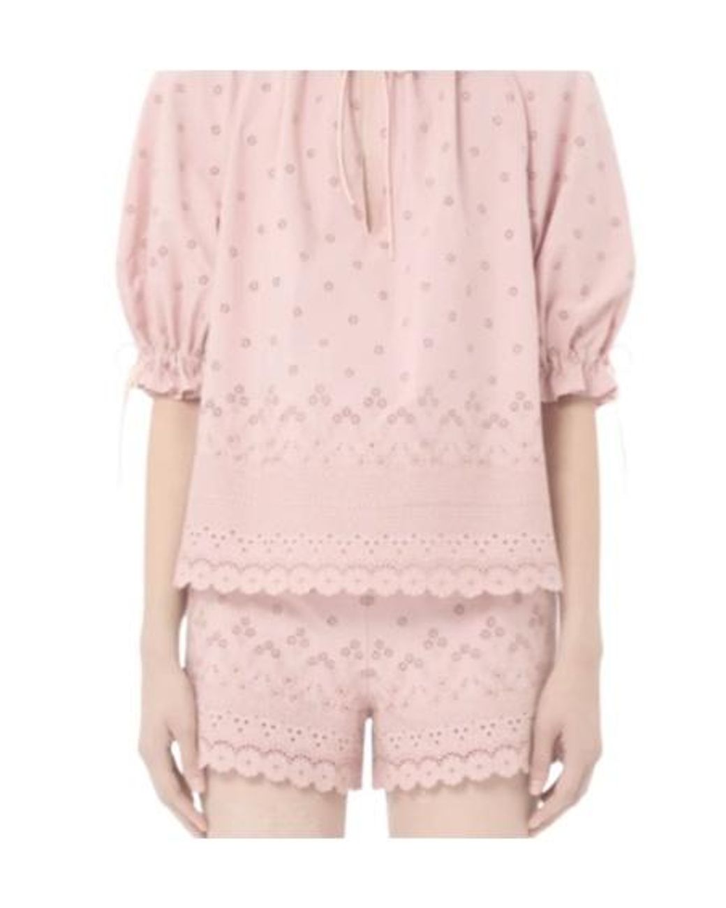 Valentino Pink Embroidered Shorts