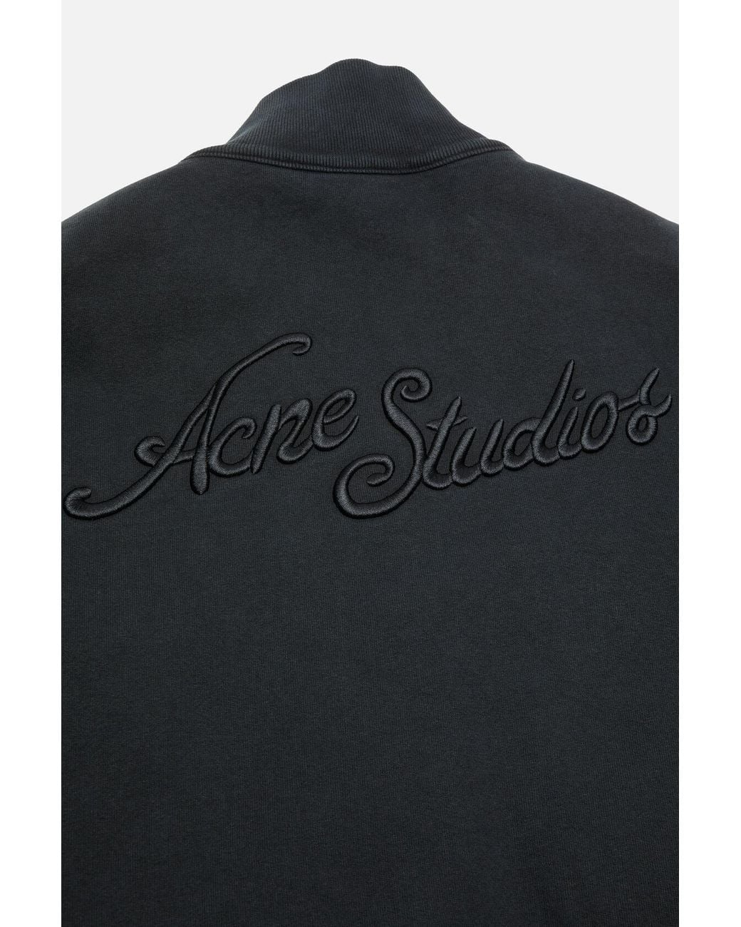 Acne Blue Zip-Up Sweatshirt for men