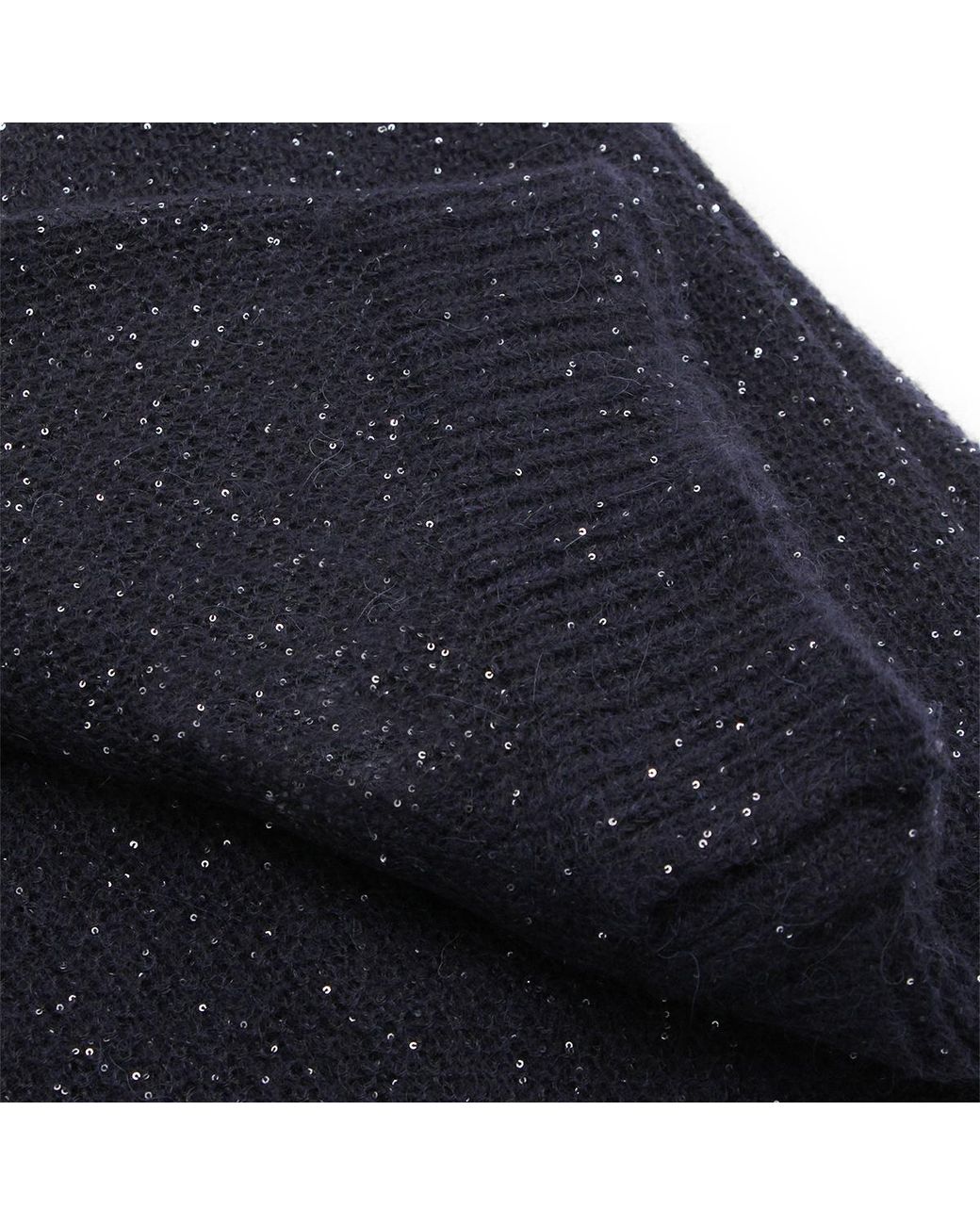 Fabiana Filippi Blue Sequin Embellished Knitted Scarf