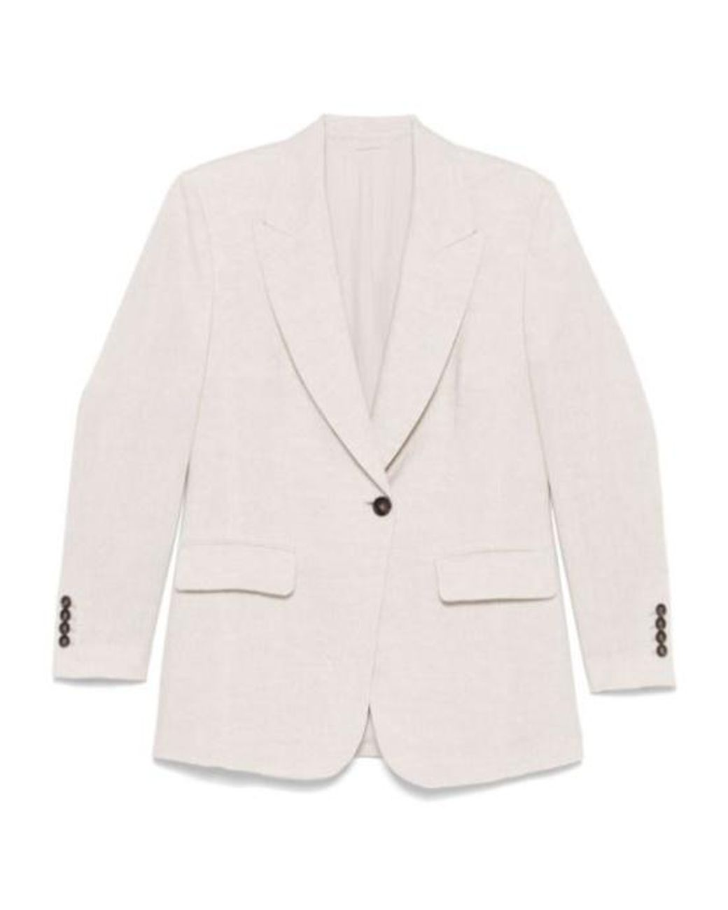 Brunello Cucinelli Natural Lurex Buttoned Blazer