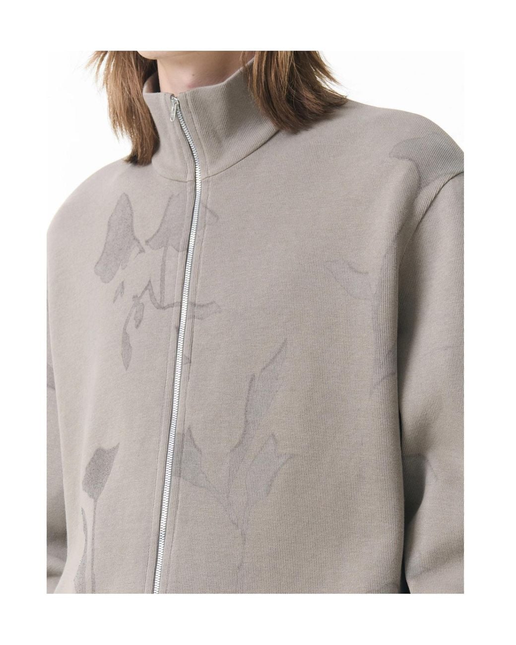 Our Legacy Brown Floral Zip-Up Knitted Jacket for men
