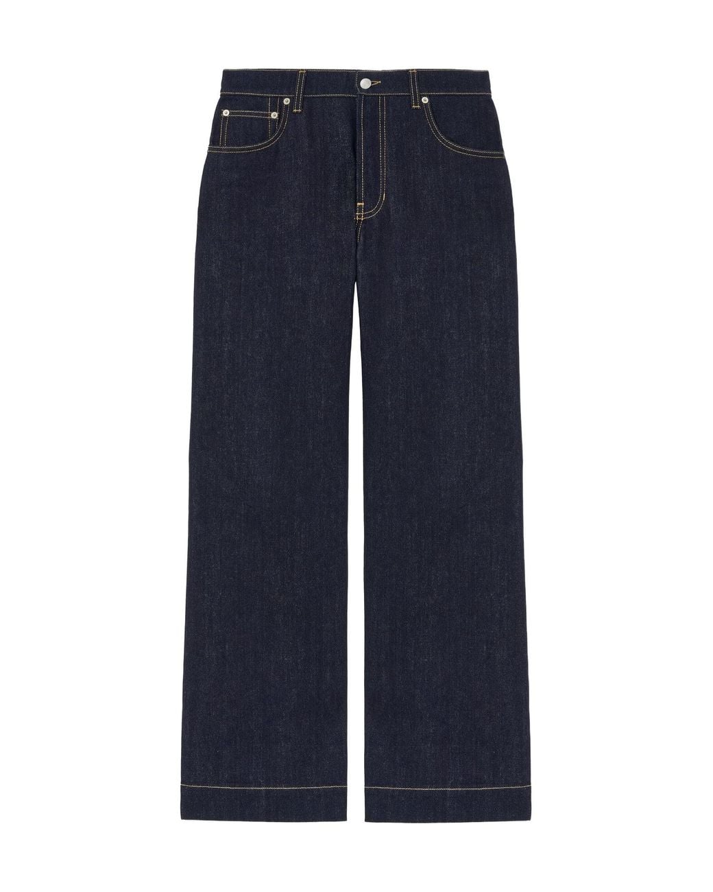 McQueen Blue Wide-Leg Jeans for men