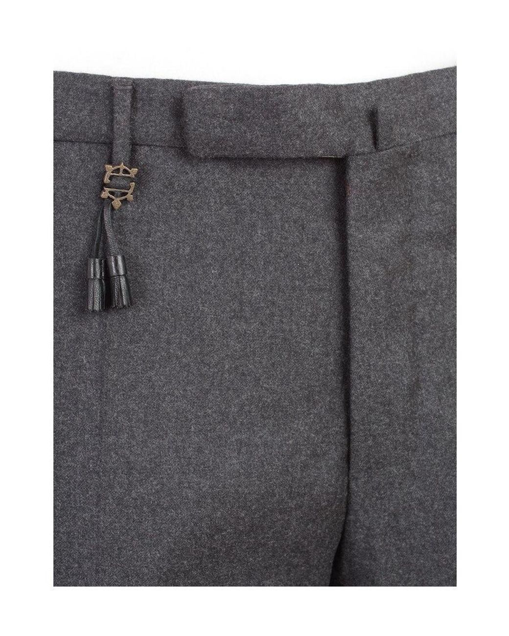 Incotex Gray Slim-Fit Tailored Trousers for men