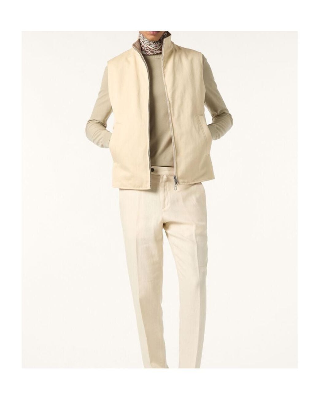 Loro Piana Natural Sleeveless Vest for men
