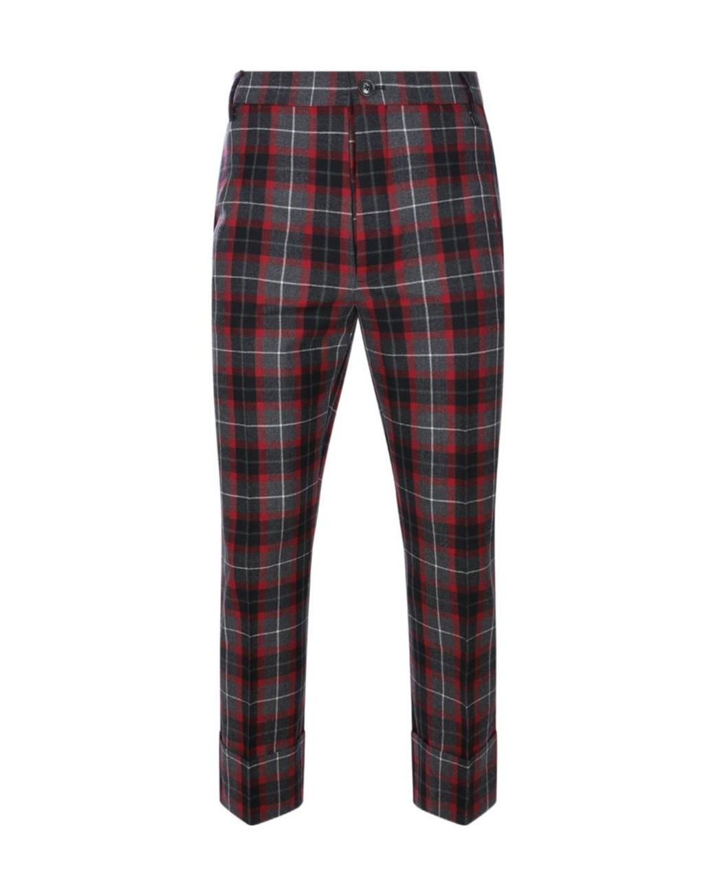 Vivienne Westwood Red George Turn-Up Trousers for men