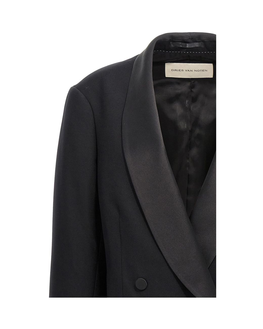 Dries Van Noten Black Blinker Tux Double-Breasted Blazer
