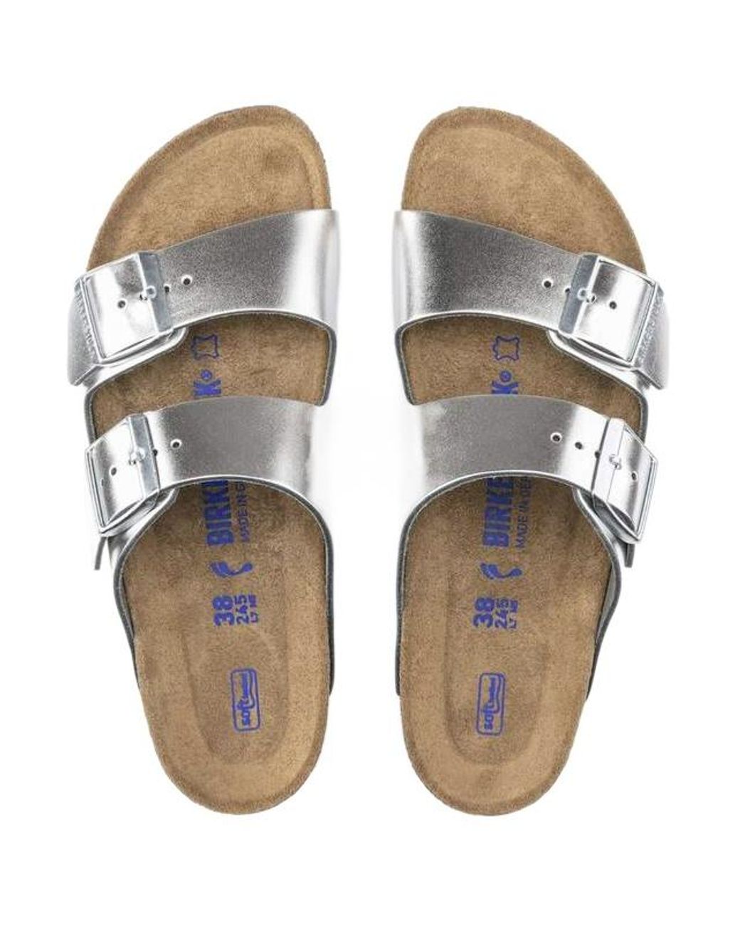 Birkenstock Brown Two-Strap Flat Sandals
