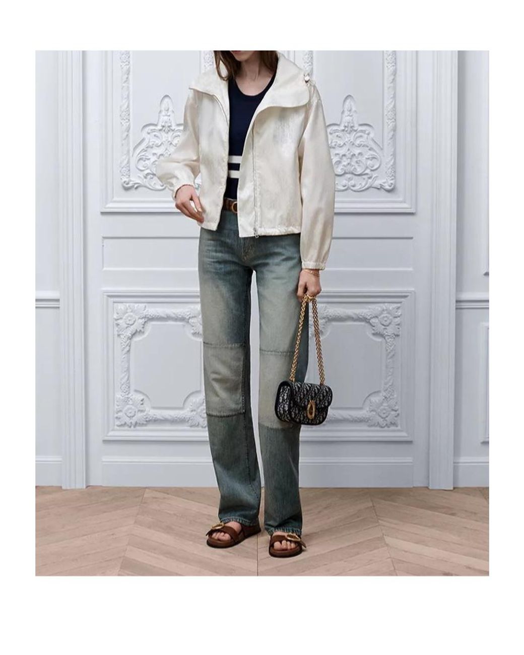Dior Natural Zipped Jacket With Hood