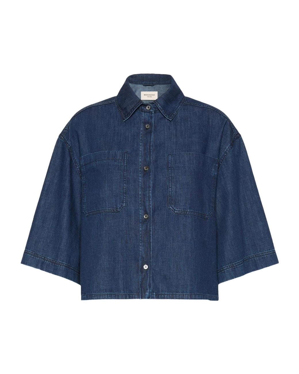 Weekend by Maxmara Blue Zannata Short-Sleeved Denim Shirt