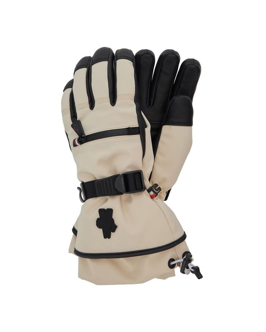 Moncler White Padded Gloves