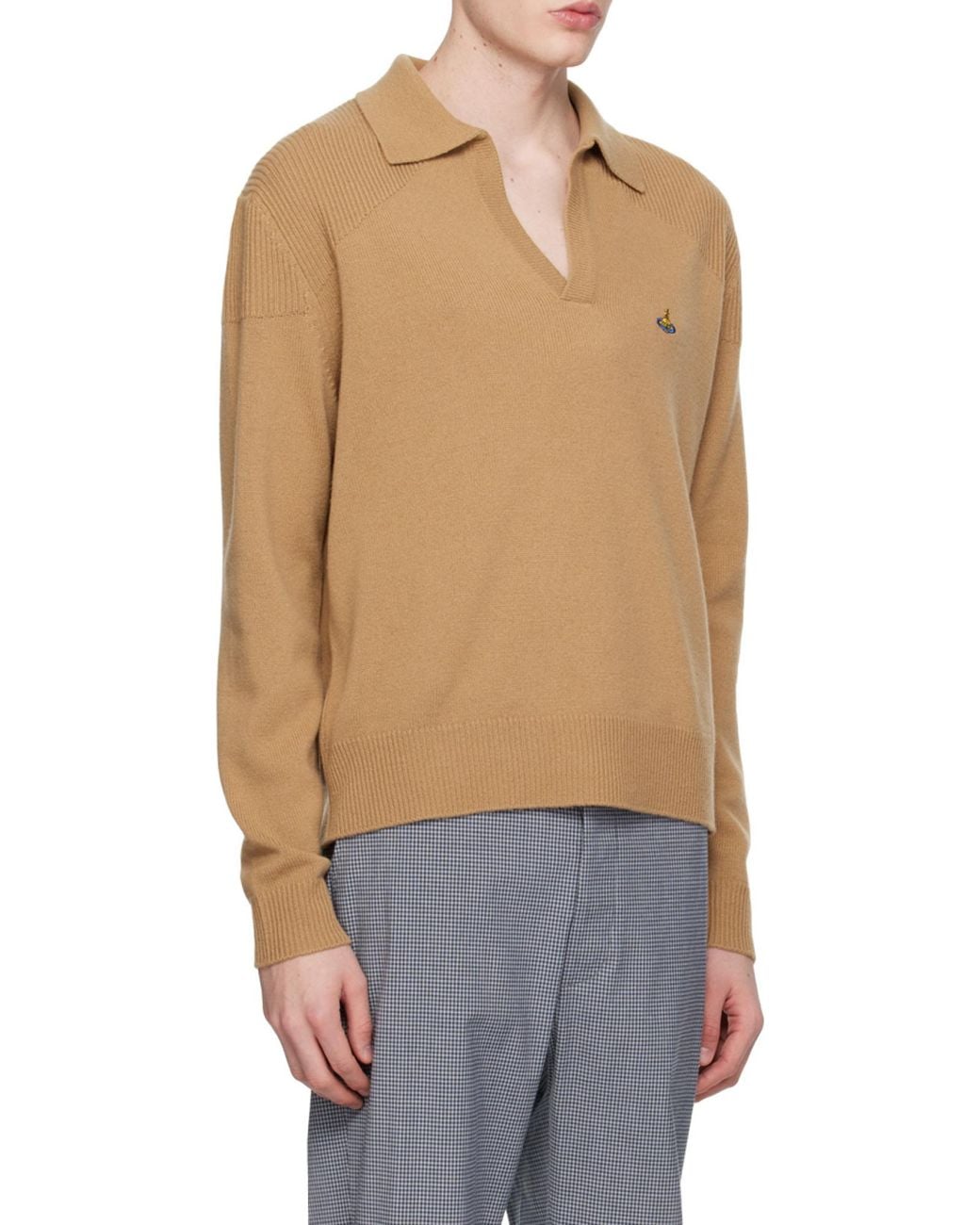 Vivienne Westwood Brown Orb-Embroidered Sweater for men