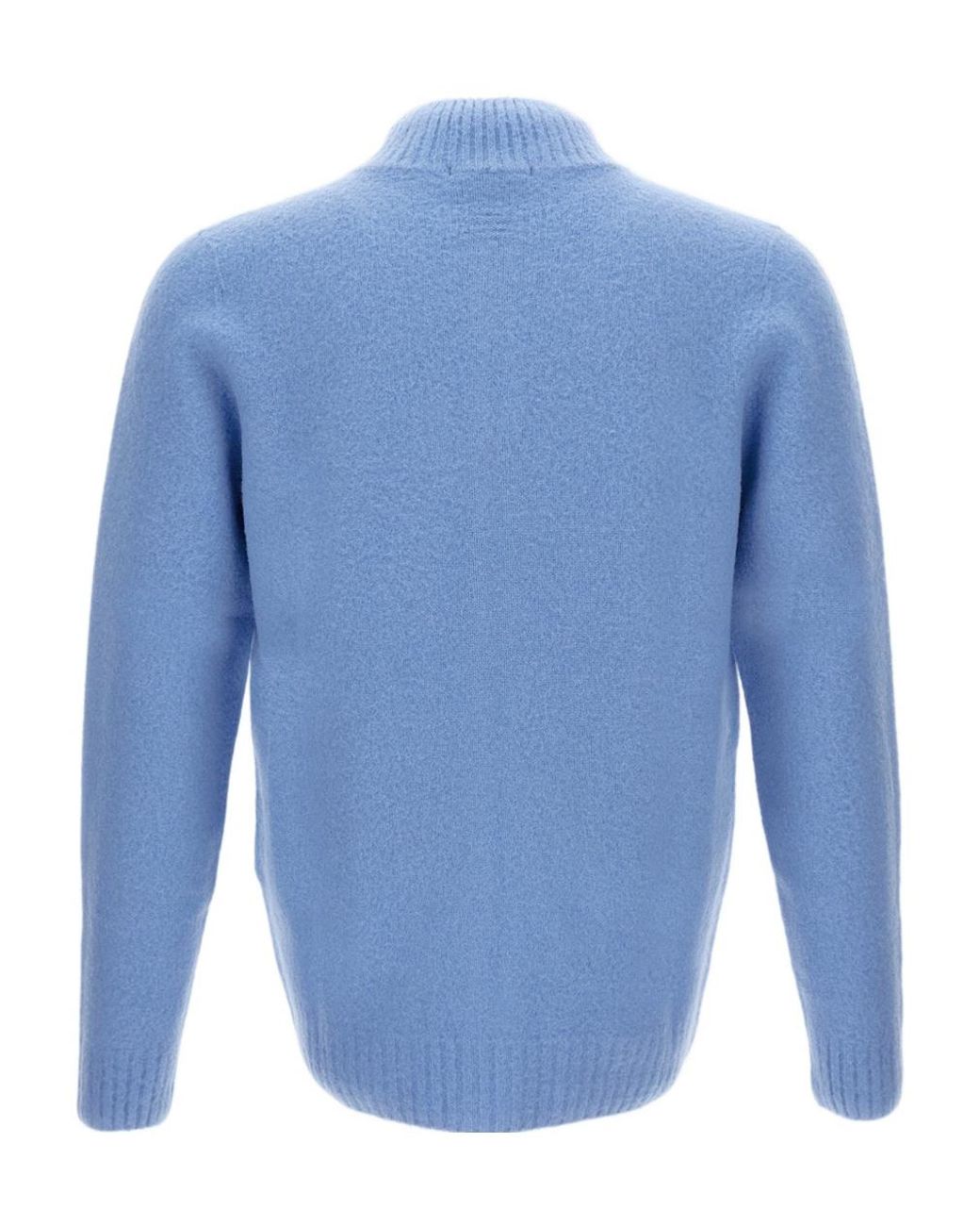 Drumohr Blue Long-Sleeved Cardigan Sweater for men