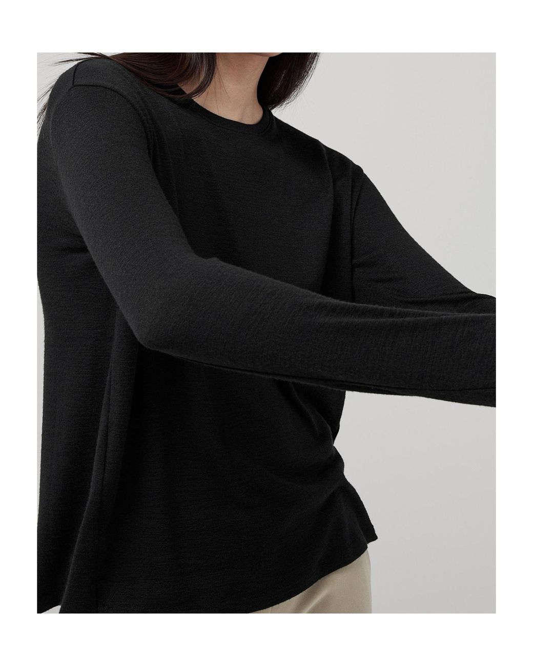 Rag & Bone Black Knitted Long-Sleeved T-Shirt