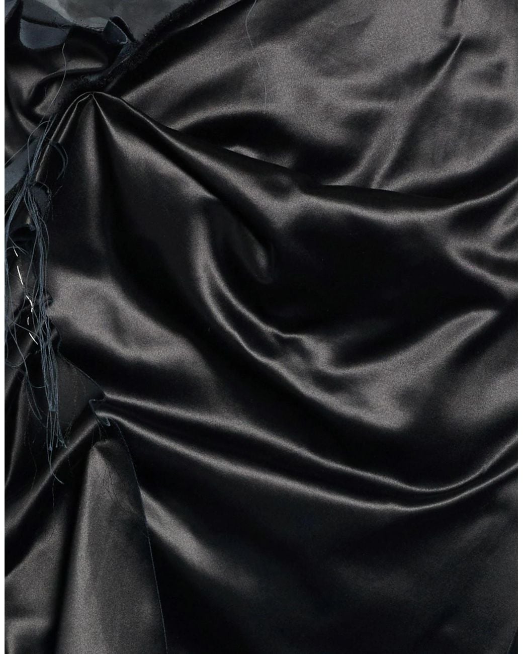 Maison Margiela Black Minimalist Satin Pencil Skirt