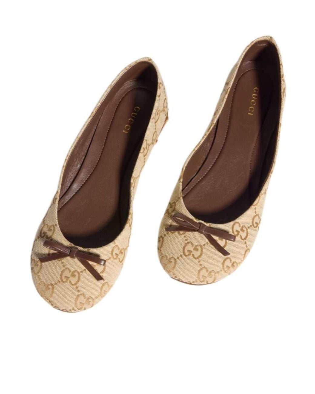 Gucci Brown Ballerina With Bamboo