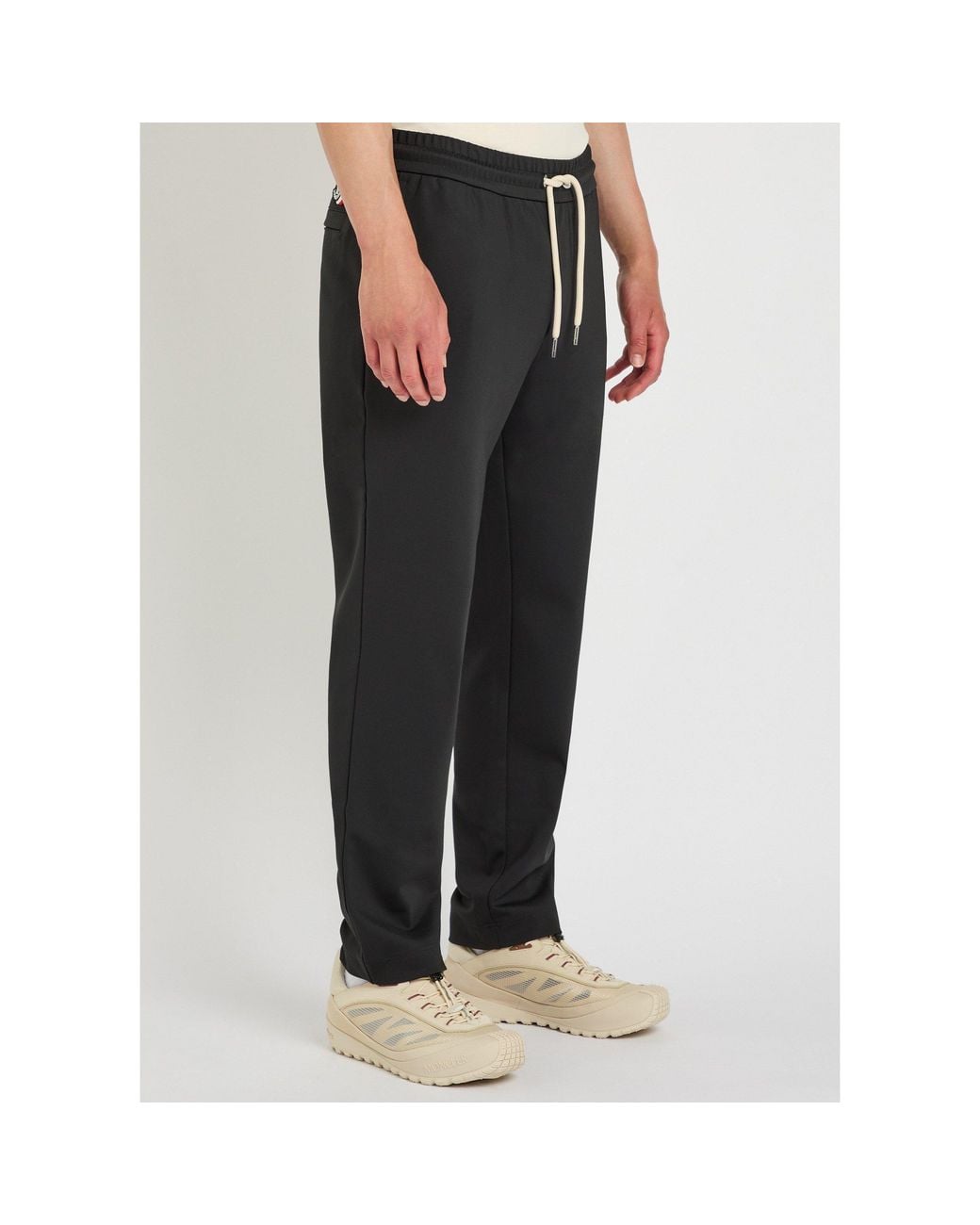 Moncler Black Drawstring Straight-Leg Sweatpants for men