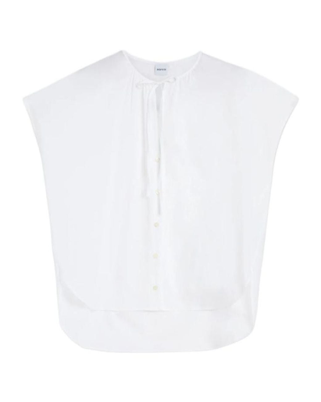 Aspesi White Tie-Front Fabric Cover-Up