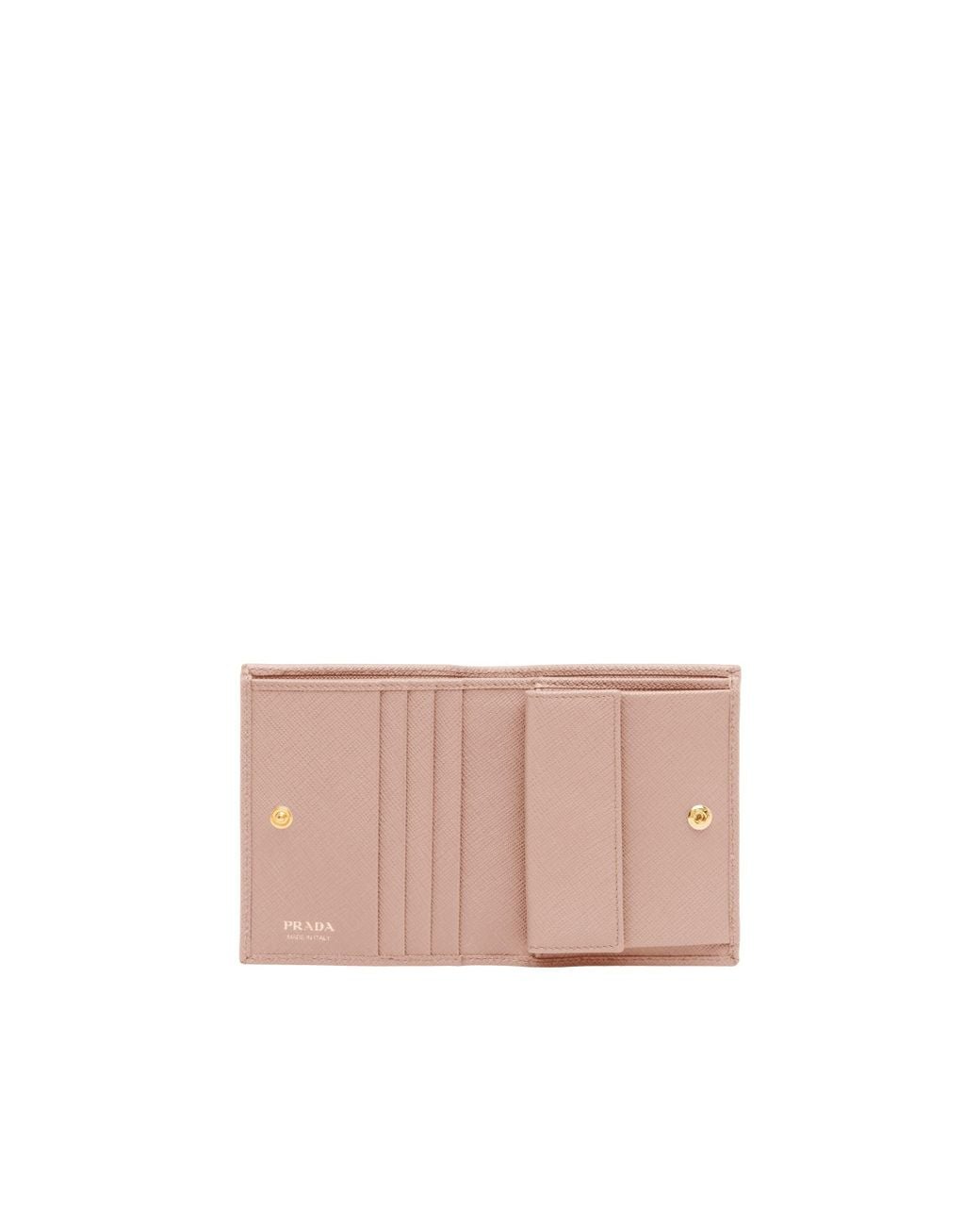 Prada Pink Logo Plaque Small Wallet
