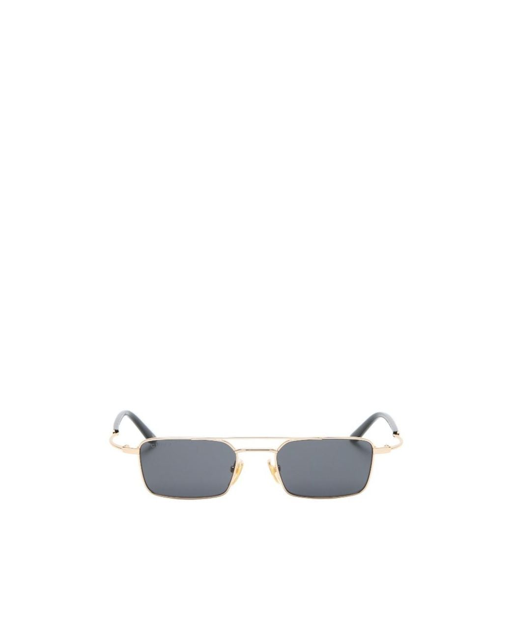 Gucci White Rectangle-Frame Sunglasses for men