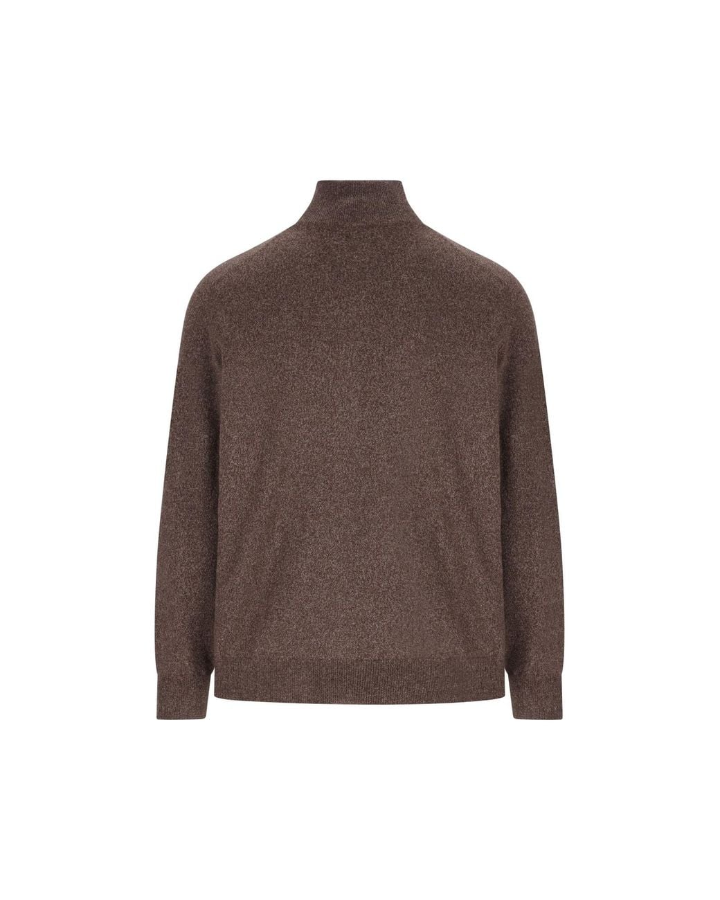 Brunello Cucinelli Brown Zipped Cardigan for men
